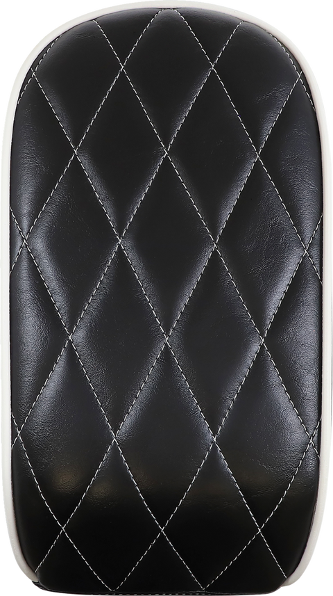 Bare Bones Pillion Pad - White Diamond - Black - FL/FX &
