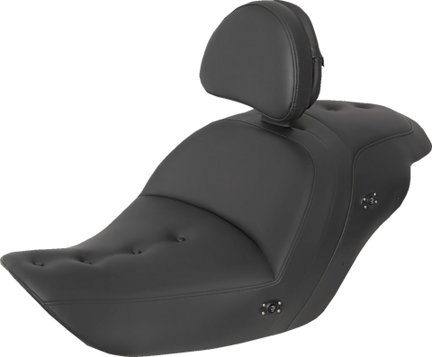 Heated Roadsofa™ Pillow Top Seat - With Backrest - Black