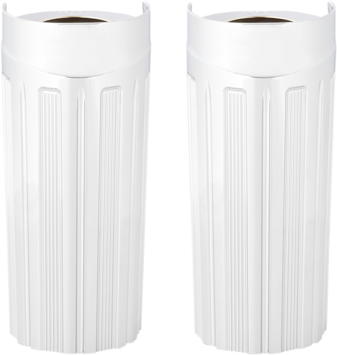 Fork Boot Covers - +2" - Chrome - 10-Gauge - FLHT