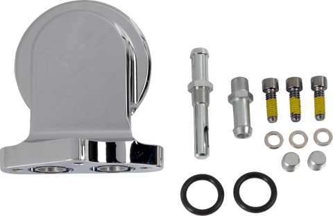 Oil Filter Mounting Bracket Kit - Chrome