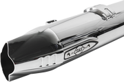 4" Broadhead Slip-On Mufflers - Fishtail - Chrome