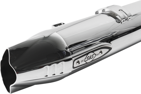 4" Broadhead Slip-On Mufflers - Fishtail - Chrome