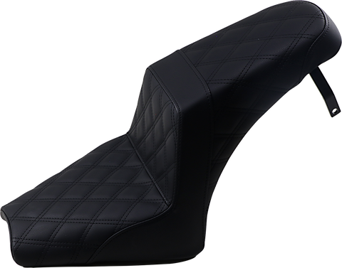 Step-Up Seat - Full Lattice Stitch - Black - Scout Bobber