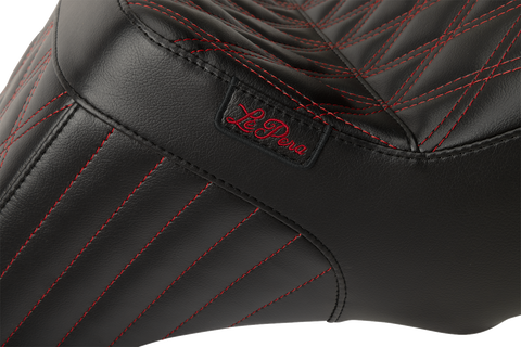 Tailwhip Seat - Red Double Diamond Stitch - FLH/FLT &