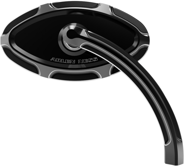 Mirror - Beveled - Side View - Short - Cat Eye - Black - Right