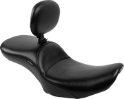 Maverick Daddy Long Legs Seat - With Backrest - Smooth - FLH/FLT '23-'24
