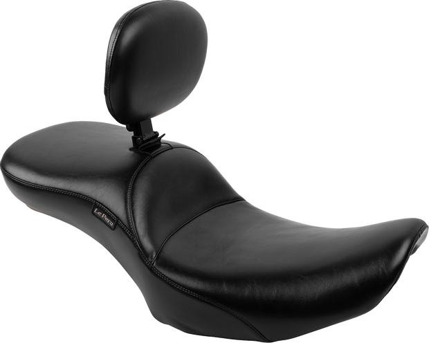 Maverick Daddy Long Legs Seat - With Backrest - Smooth - FLH/FLT &