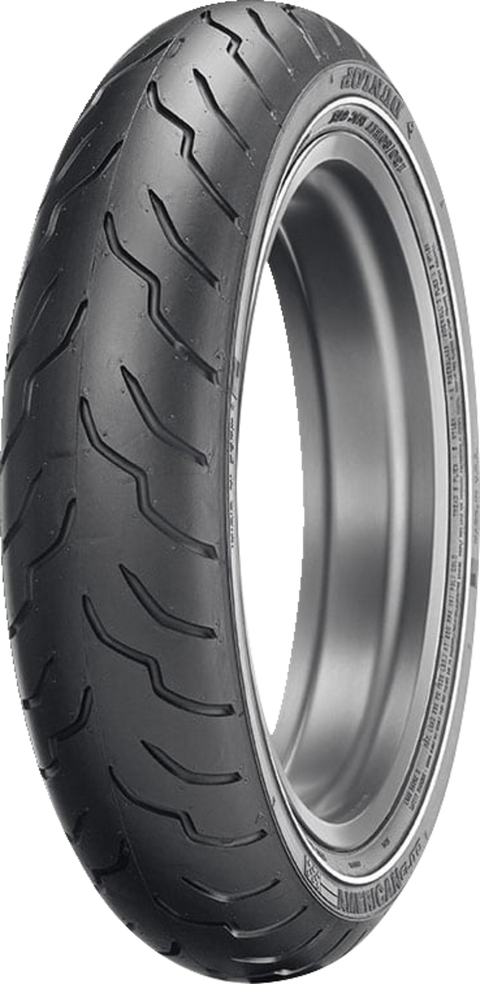 Tire - American Elite - Front - 130/80B17 - Narrow Whitewall - 65H