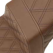 Step-Up Seat - Full Lattice Stitch - Brown - Scout Bobber