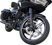 Wheel with Hub/Adapter - Factory 24 - Front - Black/Contrast Cut - 21x3.5