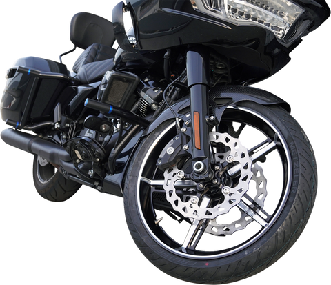 Wheel with Hub/Adapter - Factory 24 - Front - Black/Contrast Cut - 21x3.5