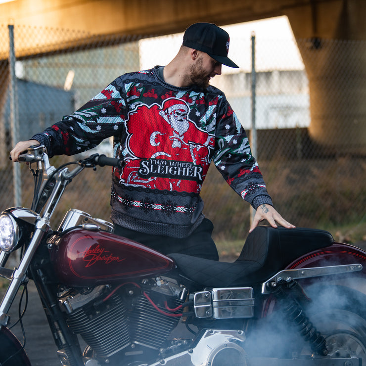 Two Wheel Slaeigher Ugly Sweater