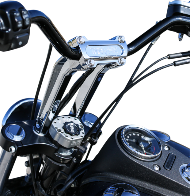Handlebar Risers - Pull Back - 9-1/2" - Chrome