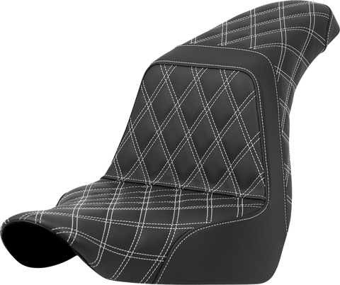 Step-Up Seat - Full Lattice Stitch - White Stitch - FXLR/FLSB &