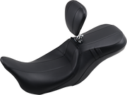 Outcast GT Seat - 2-Up - With Backrest - Black Carbon Fiber - FL '08-'23
