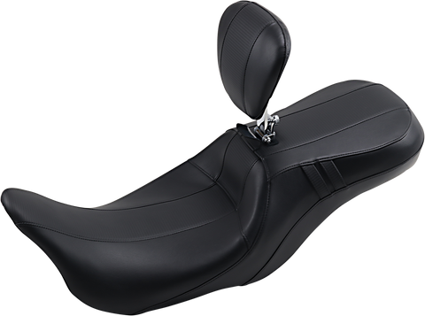 Outcast GT Seat - 2-Up - With Backrest - Black Carbon Fiber - FL &