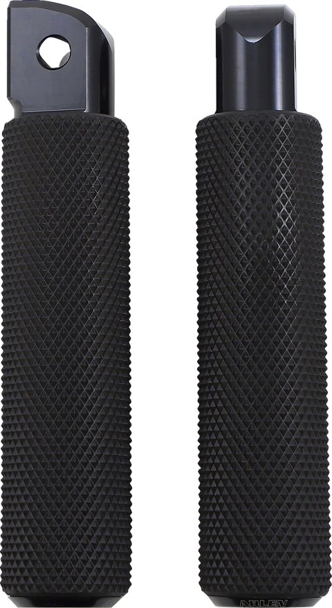 Passenger Knurled Footpegs - Black - FL/FX &
