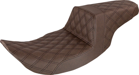 Step-Up Seat - Full Lattice Stitch - Brown