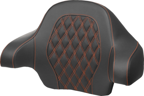 Tour-Pak® Backrest Pad - Lattice Stitch - Orange Stitch - FL &