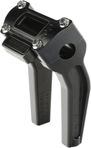 Handlebar Risers - Pull Back - 6-1/2" - Gauge Cutout - Black