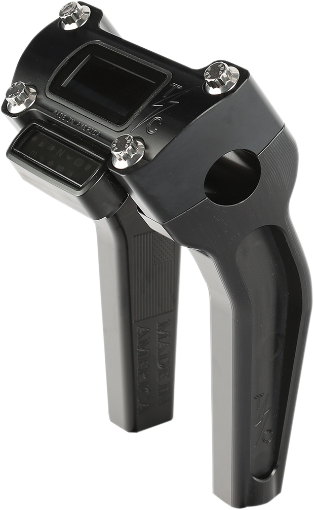 Handlebar Risers - Pull Back - 6-1/2" - Gauge Cutout - Black