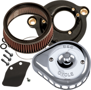 Mini Teardrop Stealth Air Cleaner Kit - Chrome
