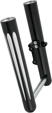 Fork Legs - Black Anodized - Deep Cut - Dual Disc