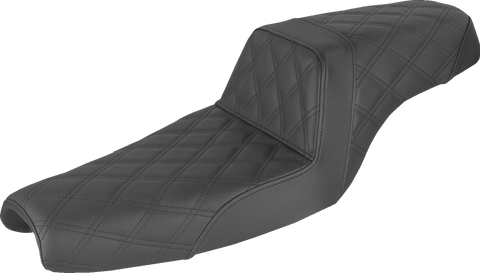 Step-Up Seat - Full Lattice Stitch - Black - XL