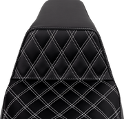 Step-Up Seat - Front Lattice Stitch - White Stitch - FLH/FLT '08-'23