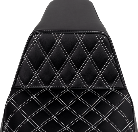 Step-Up Seat - Front Lattice Stitch - White Stitch - FLH/FLT &