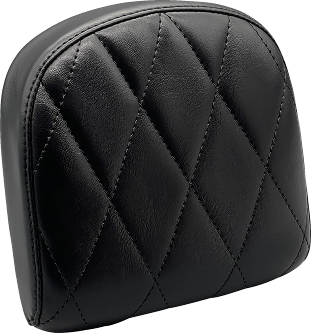 Sissy Bar Pad - Small - Diamond - Shiny Black