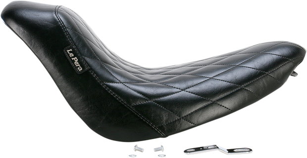 Bare Bones Solo Seat - Diamond Stitch - Black - Softail &