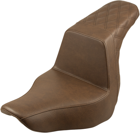 Step-Up Seat - Rear Lattice Stitch - Brown