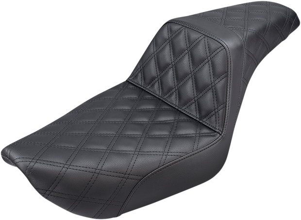 Step-Up Seat - Full Lattice Stitch - Black - Dyna