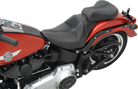 Dominator Solo Seat - w/o Backrest - Black w/ Gray Stitching - FL/FX &