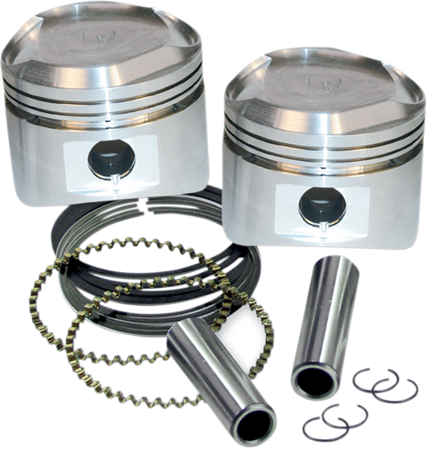 Piston Kit - For Super Stock Heads - 3.500" Standard - Domed - 80" Big Twin