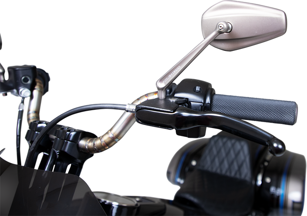 Mirror - Mini Stocker - Side View - Oval - Titanium - Left
