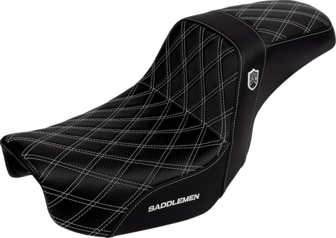 Pro Series SDC Performance Seat - Carbon Fiber/Lumbar Gripper - White Stitch - Dyna &