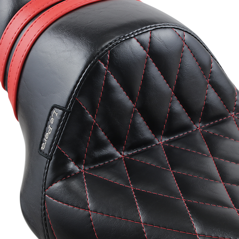 Stubs Spoiler Seat - Diamond - Black w/ Red Stripes - XL &