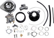 Super G Carburetor with Stealth Air Cleaner Kit - Chrome - Evolution Big Twin