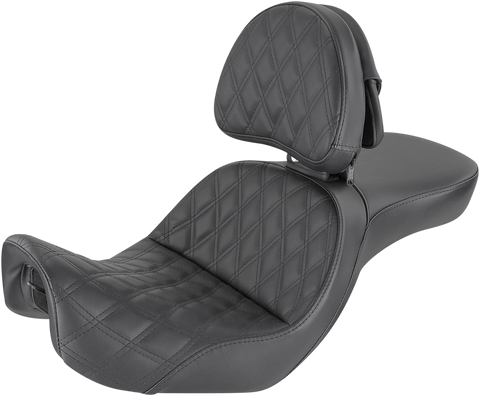 Explorer Seat - With Backrest - Lattice Stitched - Black - FXD