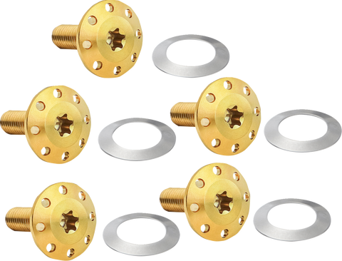 Bolt Kit - Holeshot/Front/Floating/Brake Rotor - Spoke Mount - Gold - 5 Pack