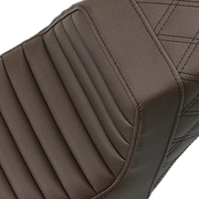Step-Up Seat - Front Tuck-n-Roll/Rear Lattice Stitch - Brown