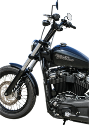 Handlebar Risers - Straight - 8" - Gauge Cutout - Black