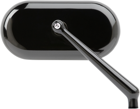 Mirror - Side View - Oval - Black - Right