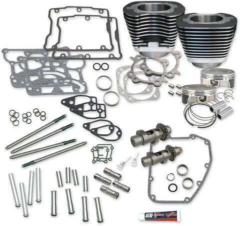 106" Hot Set Up® Kit - 3.967" Bore - Wrinkle Black - Twin Cam