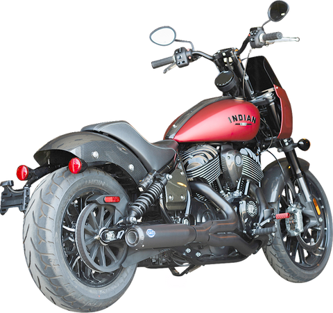 2-into-1 Qualifier Exhaust System - Guardian Black - 49-State - Indian Chief