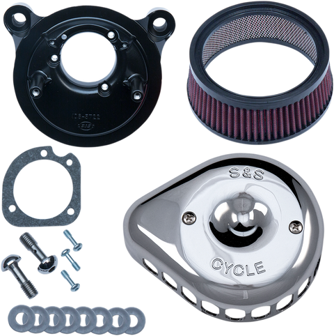 Mini Teardrop Stealth Air Cleaner Kit - Chrome