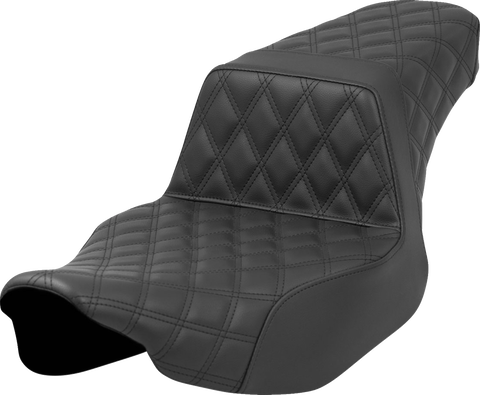 Step-Up Seat - Front/Rear Lattice Stitch - Black - FL &