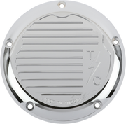 Derby Cover - Finned - Chrome - M8